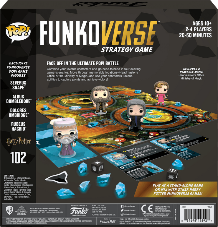Funkoverse Strategy Game: Harry Potter 102 back of the box