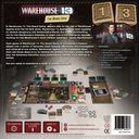 Warehouse 13: The Board Game parte posterior de la caja