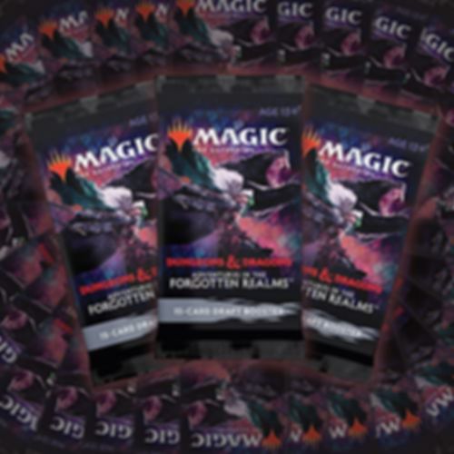 Magic The Gathering Adventures in the Forgotten Realms Draft Booster Box componenti