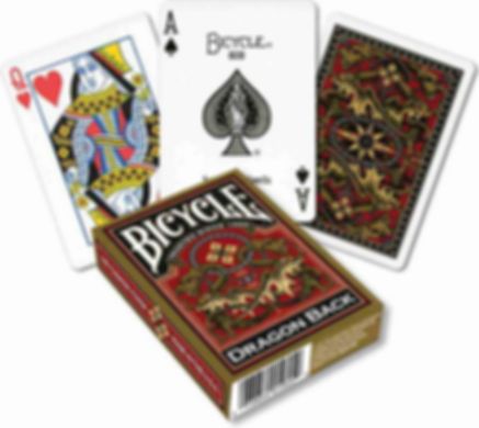 Bicycle Dragon Back Playing Cards, Gold cards
