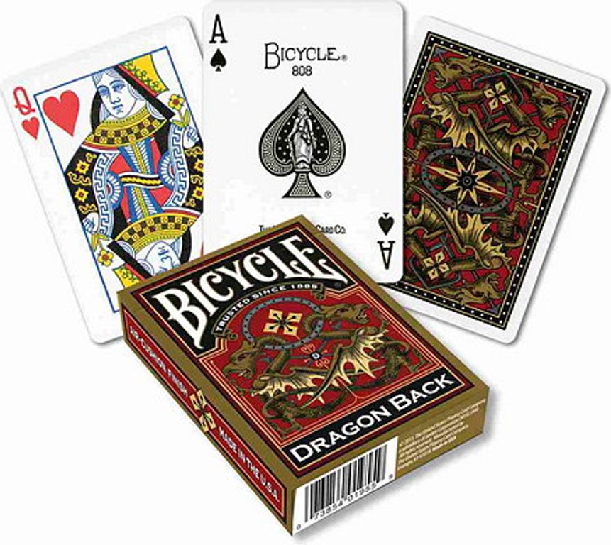 Bicycle Dragon Back Playing Cards, Gold kaarten