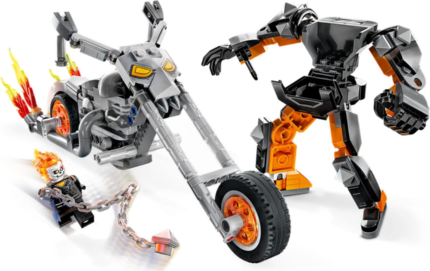 LEGO® Marvel Le robot et la moto de Ghost Rider composants