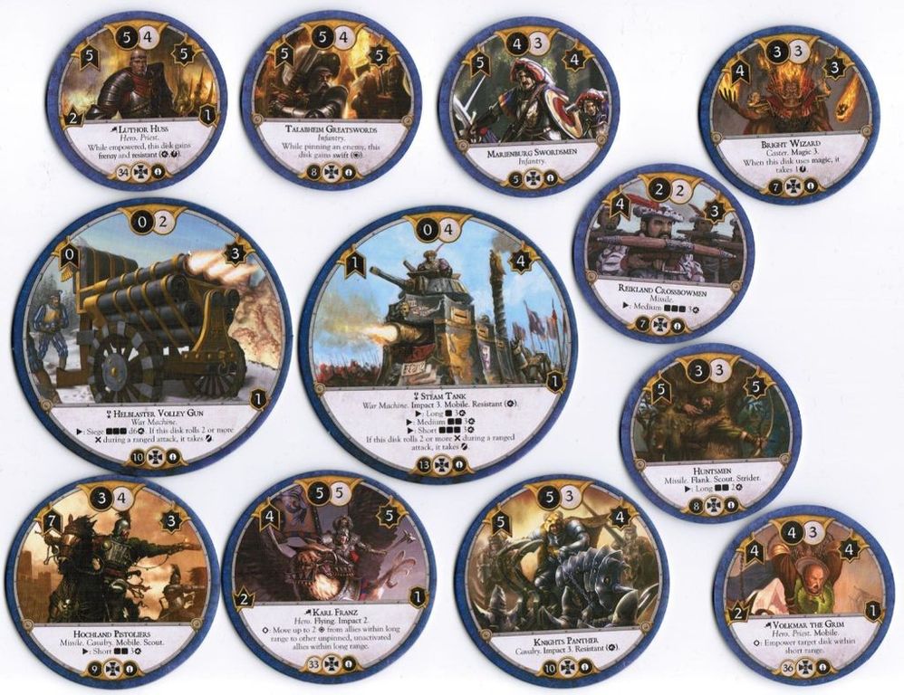 Warhammer: Diskwars - core set componenten