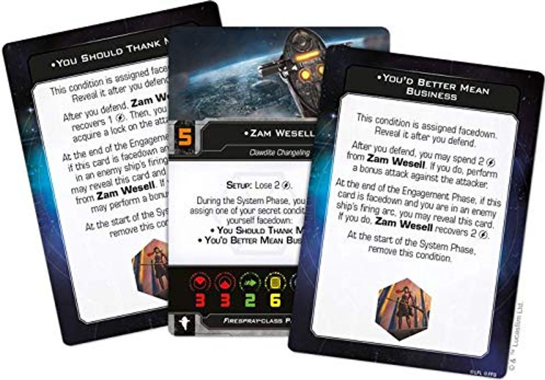 Star Wars: X-Wing (Second Edition) – Jango Fett's Slave I Expansion Pack cards