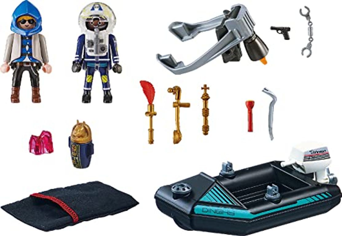 Playmobil® City Action Police Jet Pack with Boat components