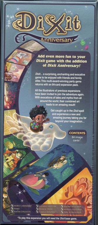 Dixit: 10th Anniversary back of the box