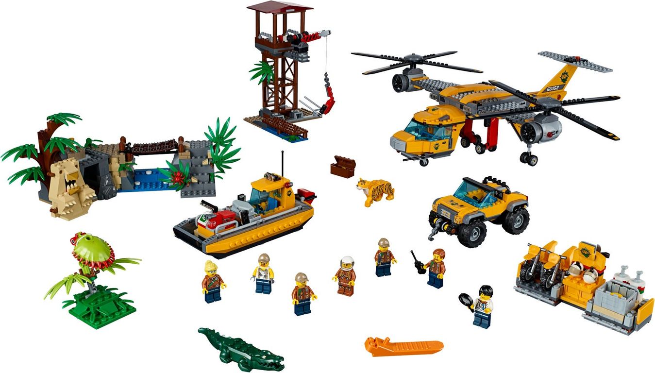 LEGO® City Jungle Air Drop Helicopter components