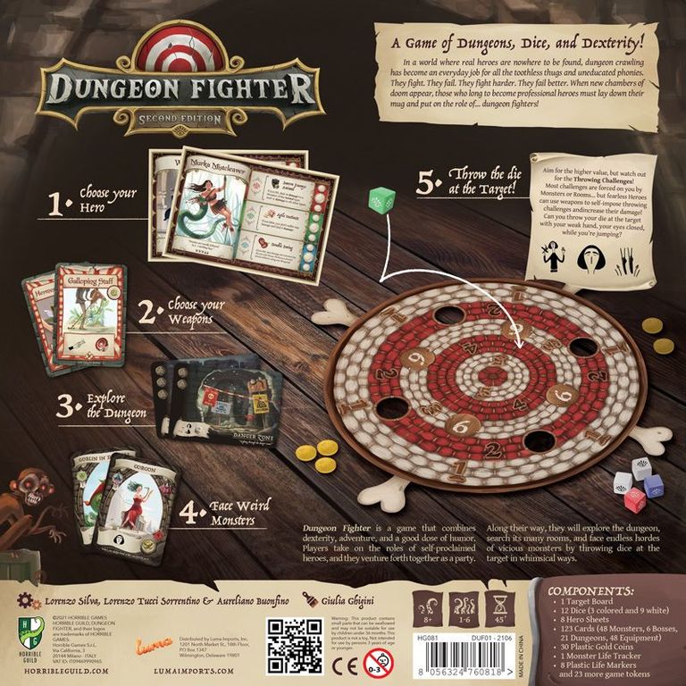 Dungeon Fighter (Second Edition) back of the box