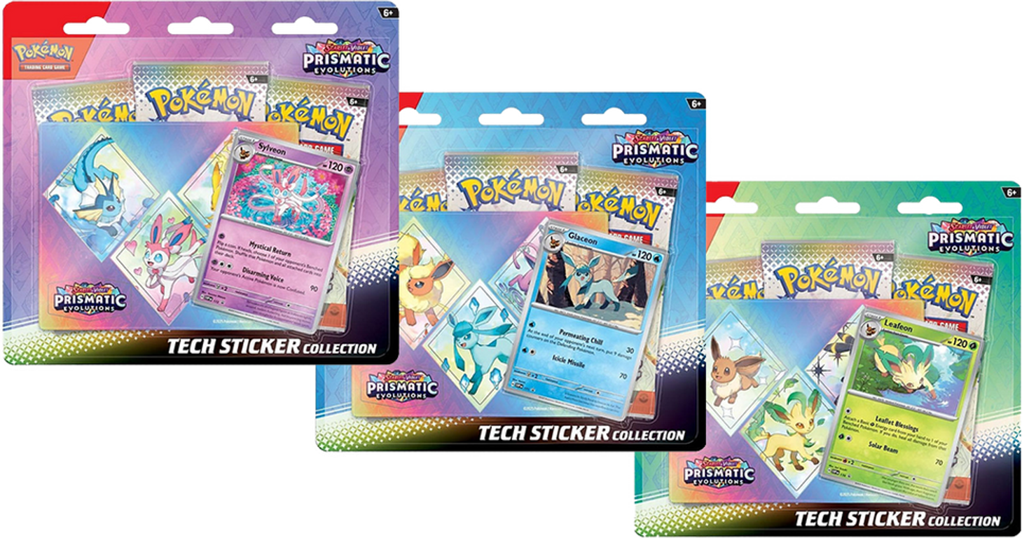 Pokémon TCG: Scarlet & Violet - Prismatic Evolutions Tech Sticker Collection box