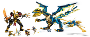 LEGO® Ninjago Kaiserliches Mech-Duell gegen den Elementardrachen spielablauf