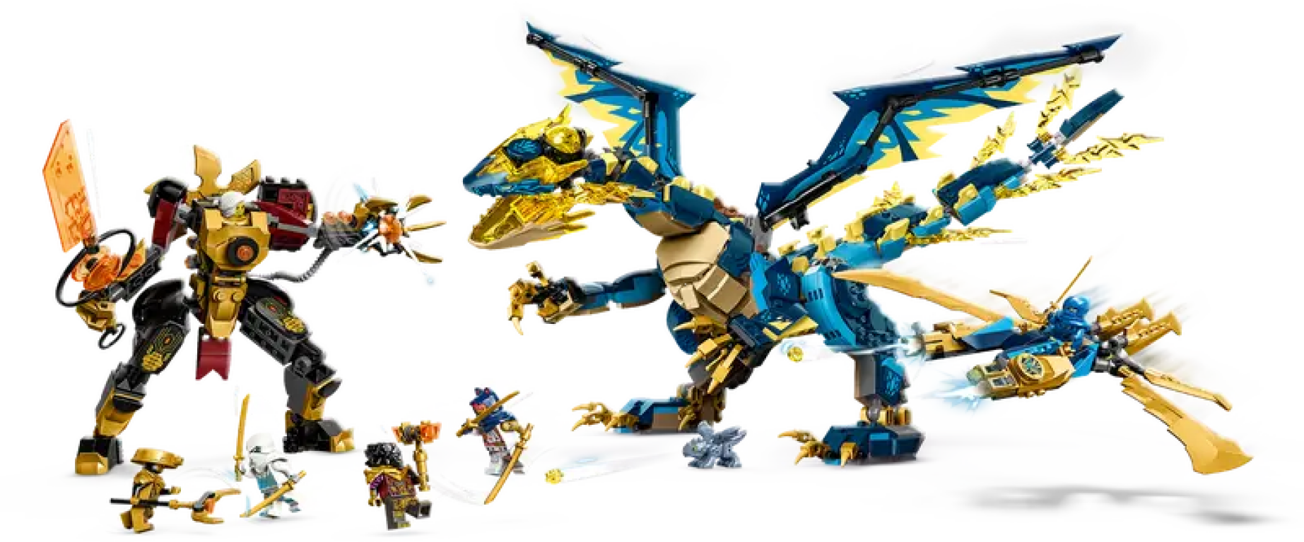 LEGO® Ninjago Elementdraak vs. de mecha van de keizerin speelwijze