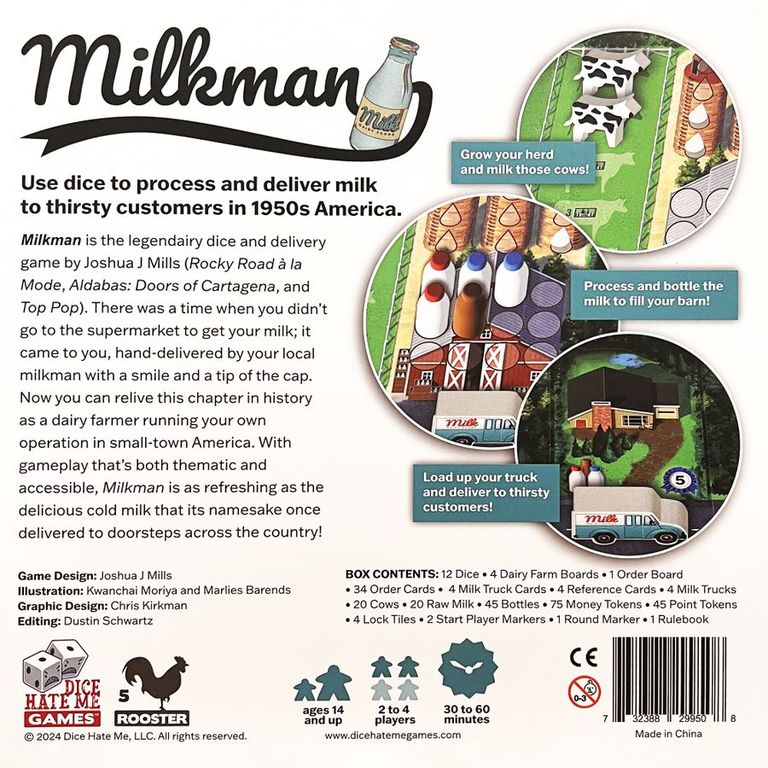 Milkman dos de la boîte