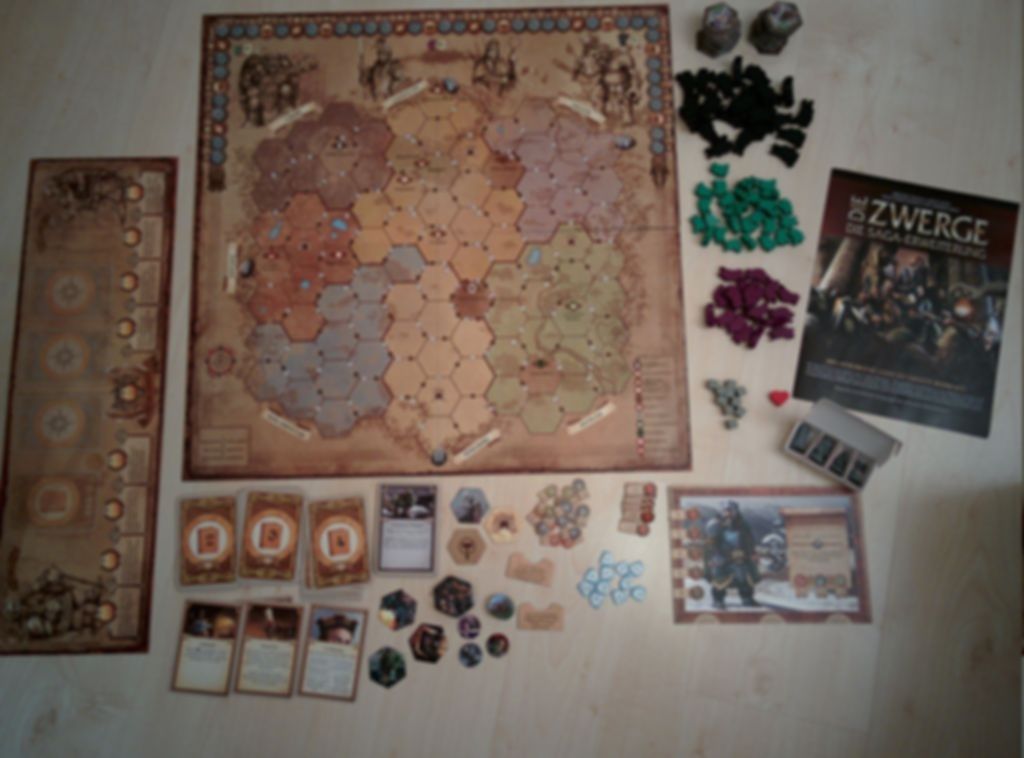 The Dwarves: The Saga Expansion components