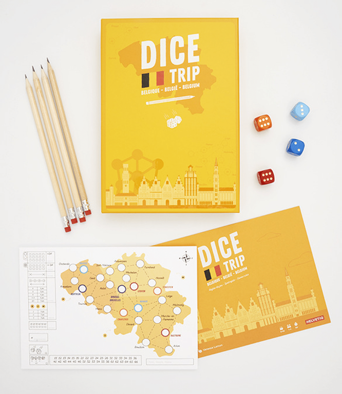 Dice Trip: Belgium componenten