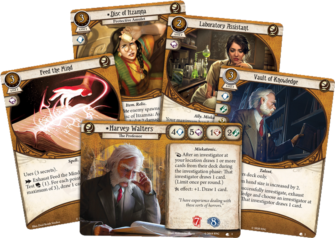 Arkham Horror: The Card Game – Harvey Walters: Investigator Starter Deck cards