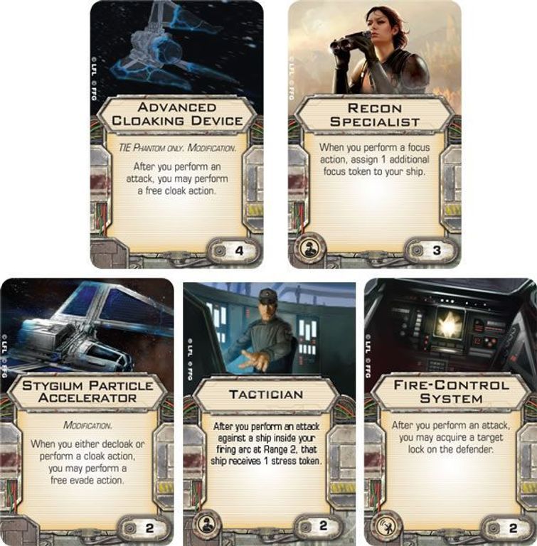 Star Wars: X-Wing Gioco di Miniature – TIE Phantom Pack di Espansione carte