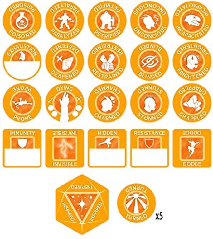 Dungeons & Dragons - Cleric Token Set components