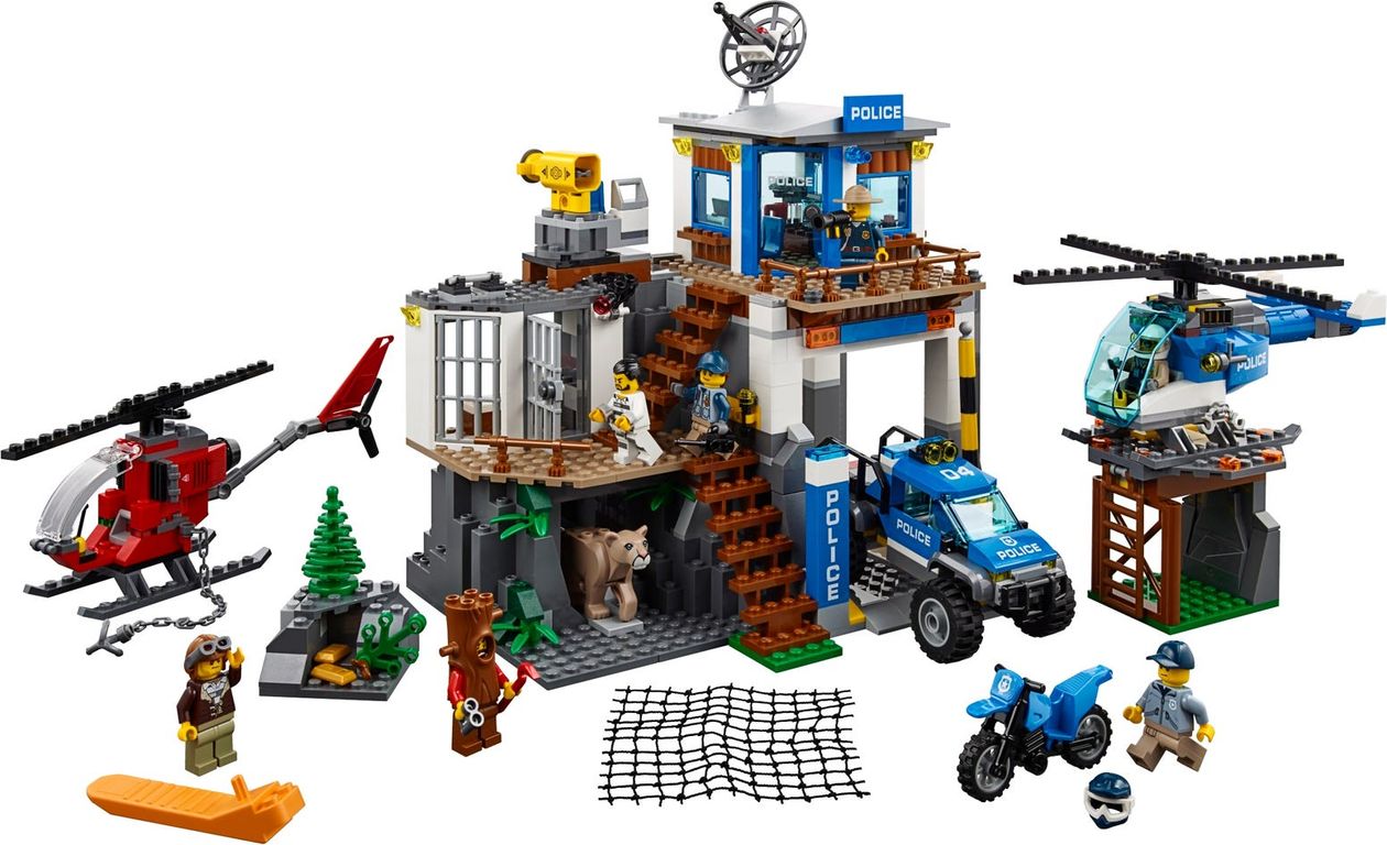 LEGO® City Le poste de police de montagne composants