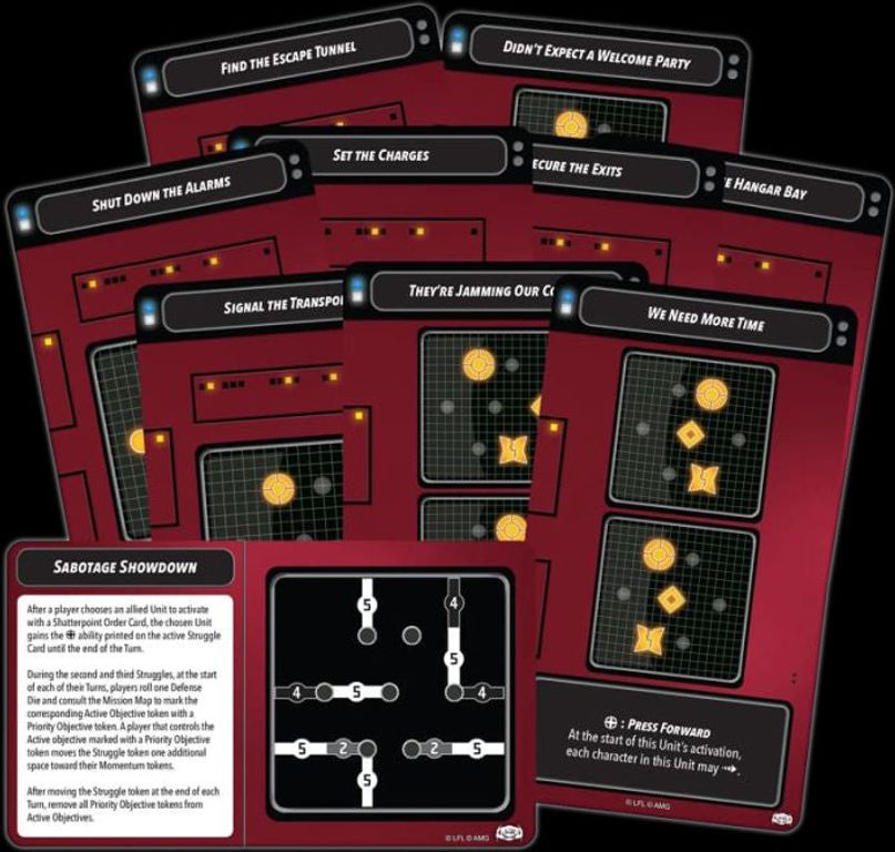 Star Wars: Shatterpoint - Sabotage Showdown Mission Pack kaarten