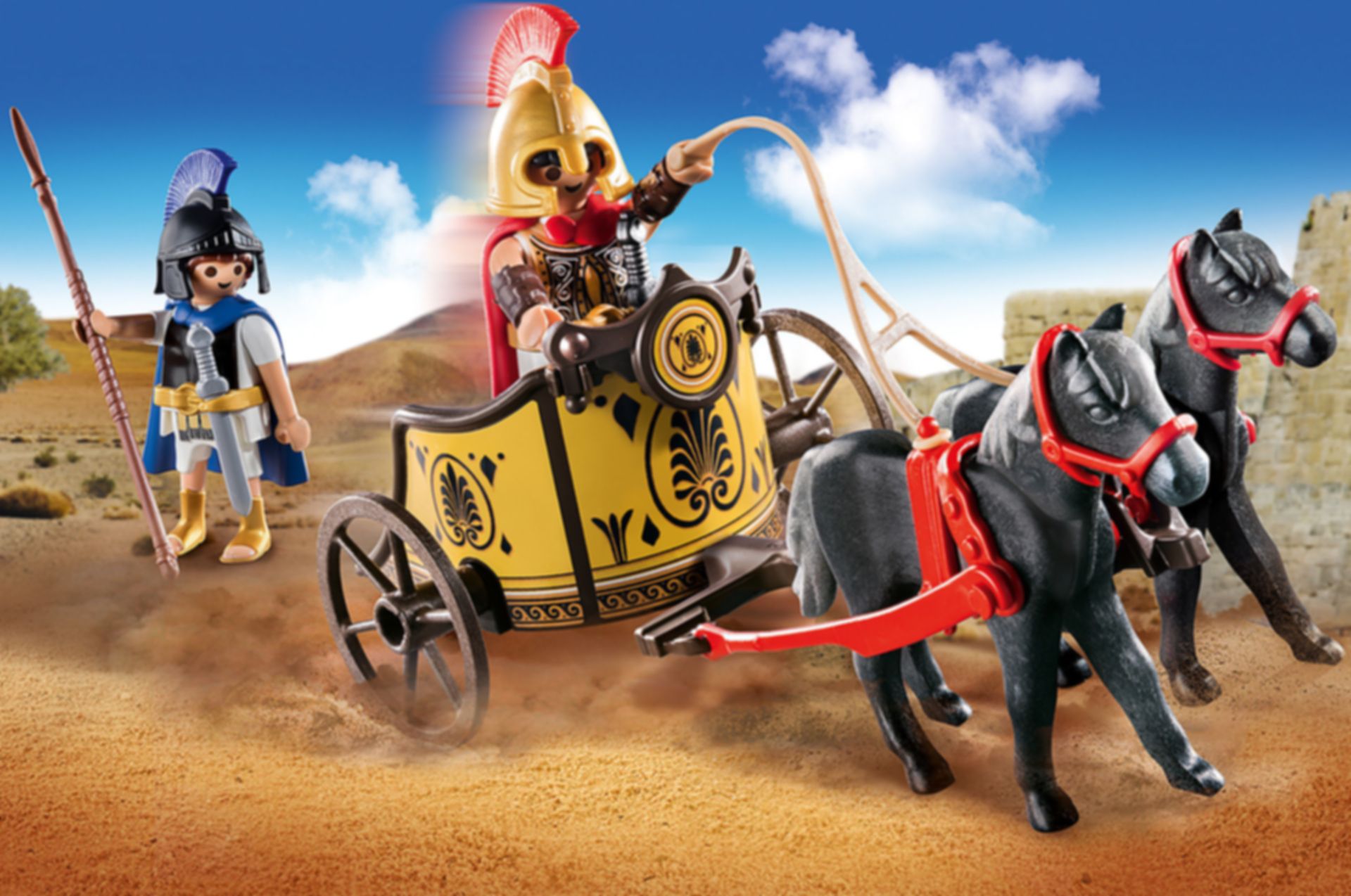 Playmobil® History Achilles im Streitwagen mit Patroklos spielablauf