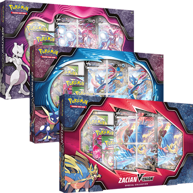 Pokémon TCG: Pokémon V-UNION Special Collection (Mewtwo/Greninja/Zacian) boîte