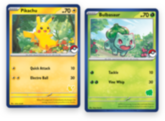 Pokémon TCG: My First Battle (Pikachu & Bulbasaur) cards