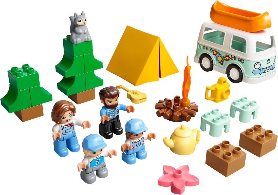 LEGO® DUPLO® Family Camping Van Adventure components