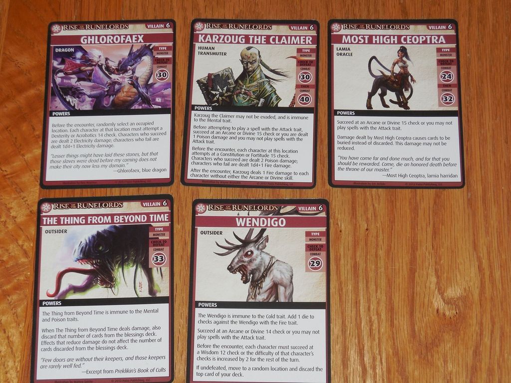 Pathfinder Adventure Card Game: Rise of the Runelords – Adventure Deck 6: Spires of Xin-Shalast kaarten