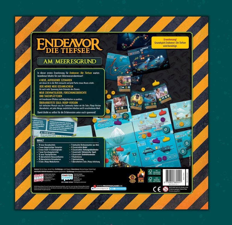 Endeavor: Deep Sea – Uncharted Waters rückseite der box