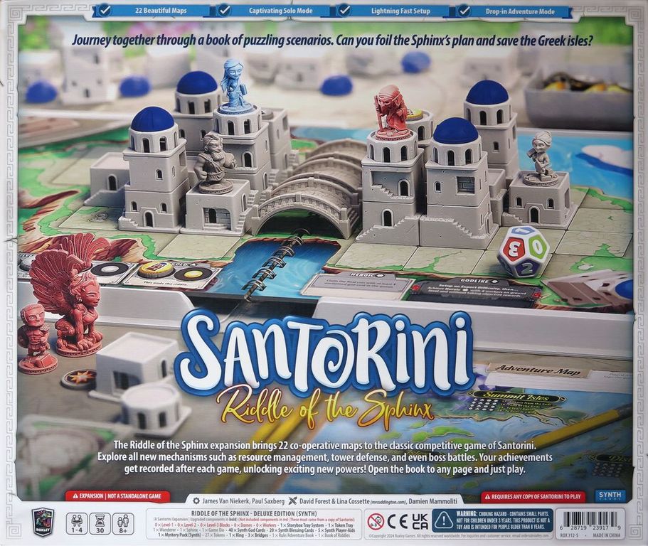 Santorini: Riddle of the Sphinx back of the box