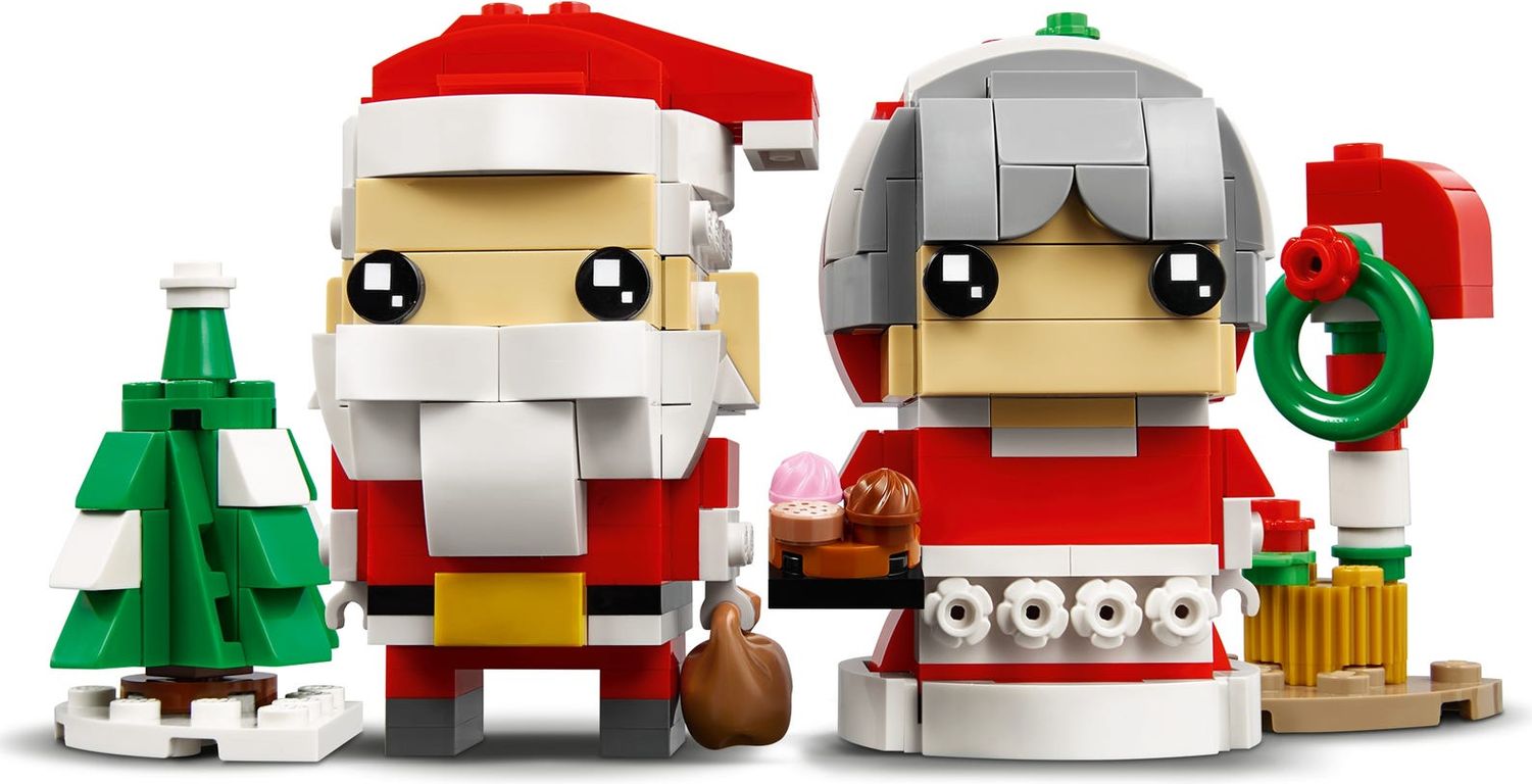 LEGO® BrickHeadz™ Mr. & Mrs. Claus components