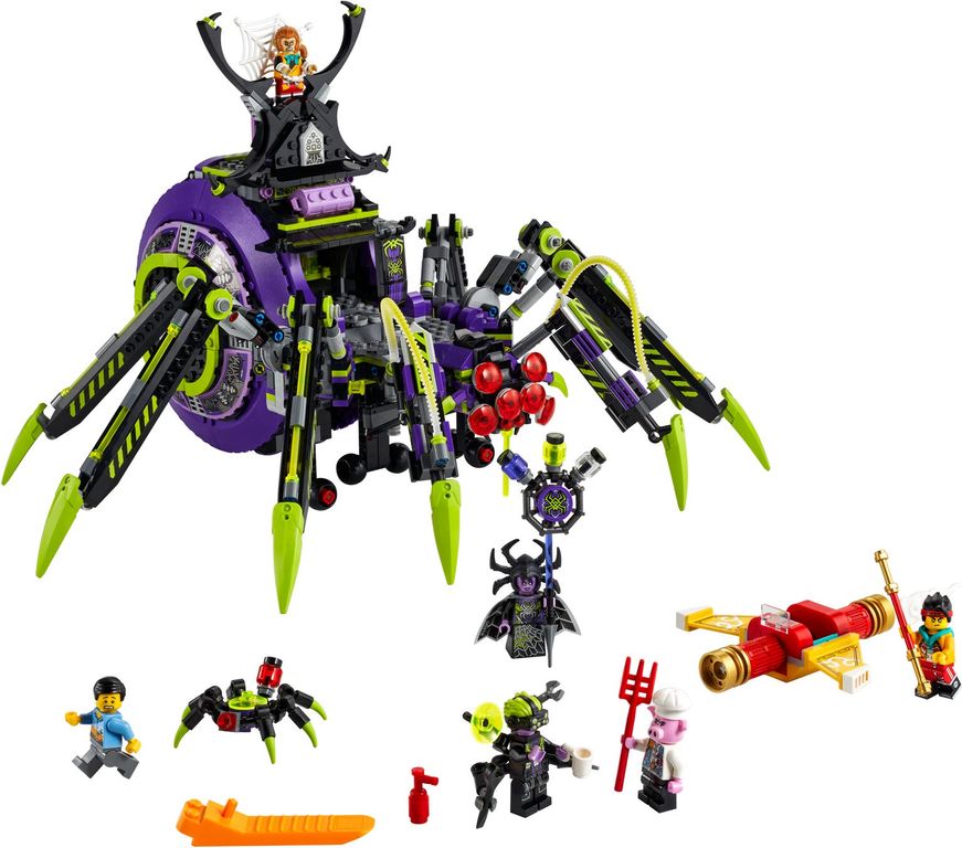 LEGO® Monkie Kid Spider Queen’s Arachnoid Base components