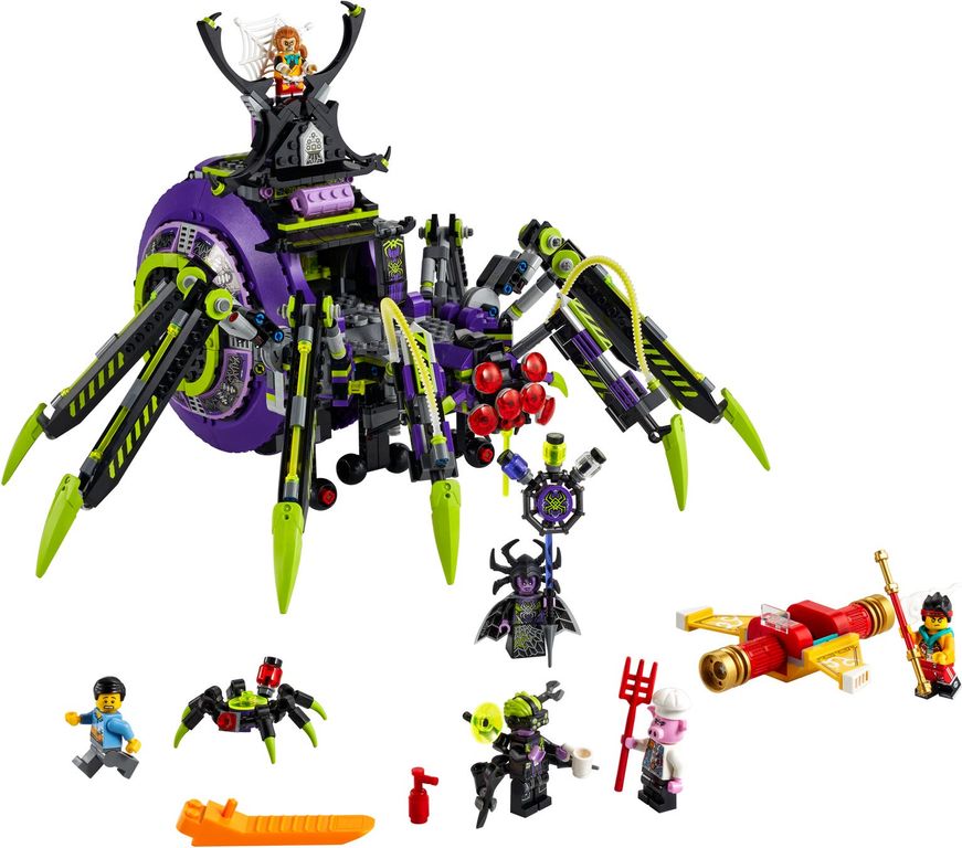 LEGO® Monkie Kid Arachnide basis van de spinnenkoningin componenten