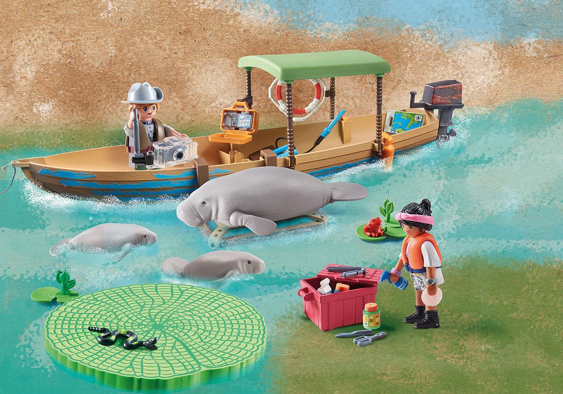 Playmobil® Wiltopia Boat Trip to the Manatees gameplay