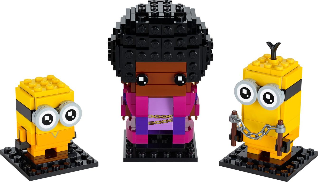 LEGO® BrickHeadz™ Belle Bottom, Kevin e Bob componenti