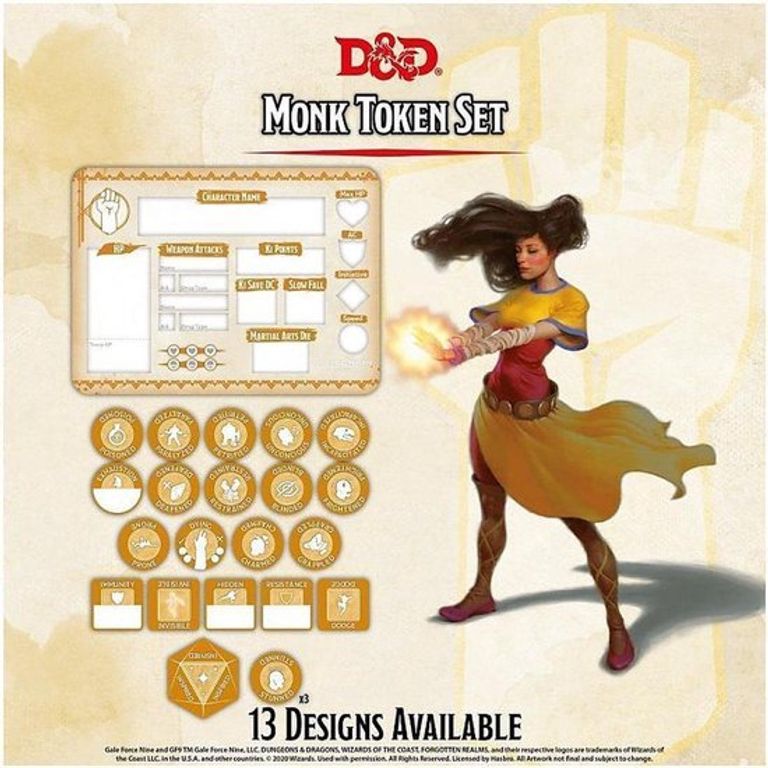 Dungeons & Dragons - Monk Token Set spielablauf