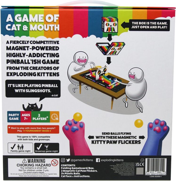A Game of Cat & Mouth back of the box