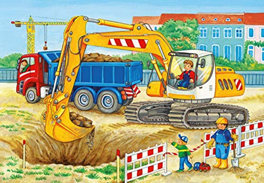 2 Puzzles - Baustelle und Bauernhof