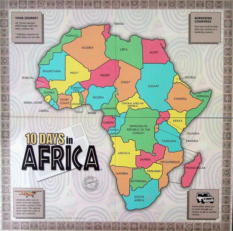 10 Days in Africa game board