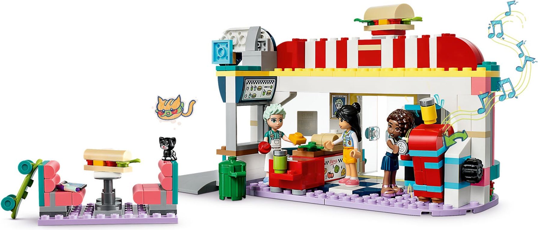 LEGO® Friends Heartlake Downtown Diner components