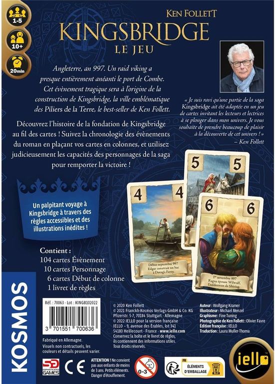 Kingsbridge: Le Jeu dos de la boîte