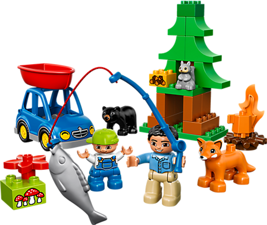 LEGO® DUPLO® La partie de pêche en forêt composants