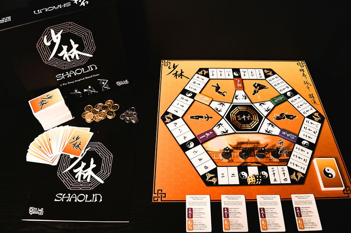 Shaolin: A Wu-Tang-Inspired Board Game components