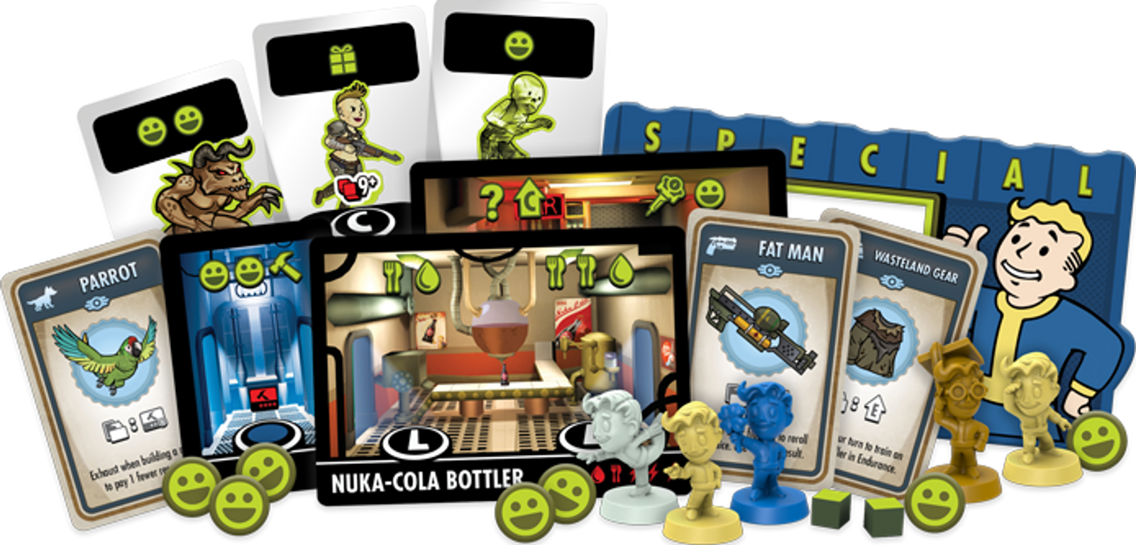 Fallout Shelter: The Board Game components