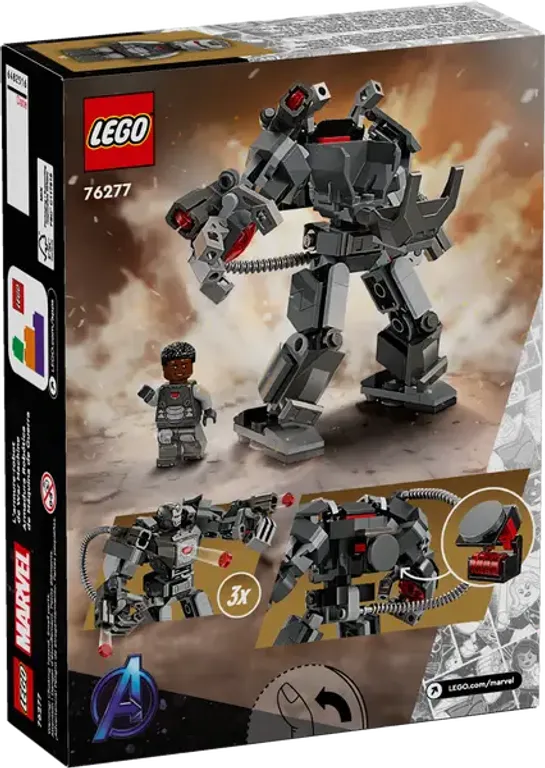 LEGO® Marvel War Machine Mech Armor back of the box
