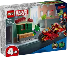 LEGO® Marvel Iron Man con moto e The Hulk