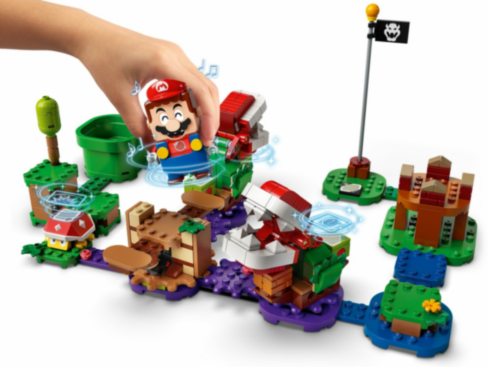 LEGO® Super Mario™ Set de Expansión: Desafío desconcertante de las Plantas Piraña jugabilidad