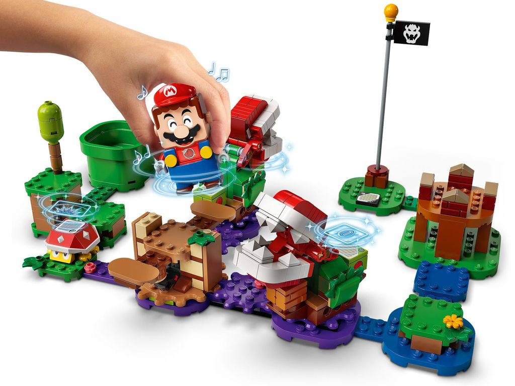 LEGO® Super Mario™ Set de Expansión: Desafío desconcertante de las Plantas Piraña jugabilidad