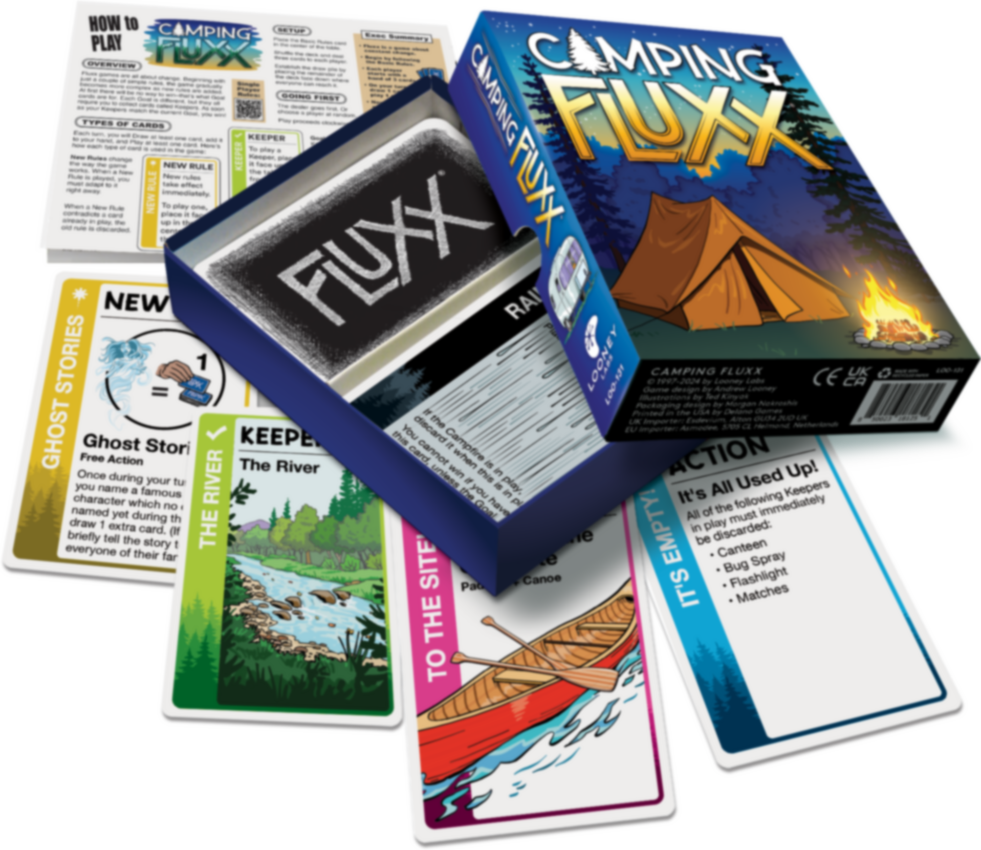 Camping Fluxx componenten