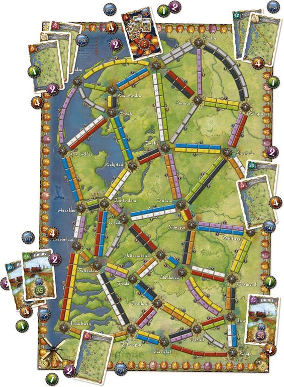 Ticket to Ride Map Collection: Volume 4 - Nederland components